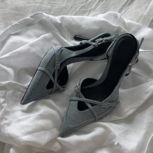 Thin heeled sandals, single shoes